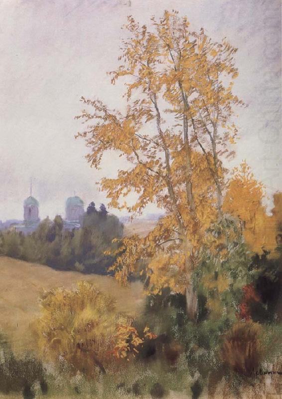 Antumn Landscape with Church, Levitan, Isaak